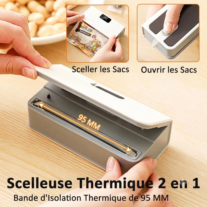 Mini scelleuse de sachets rechargeable USB – Scelleuse thermique portable pour conservation alimentaire