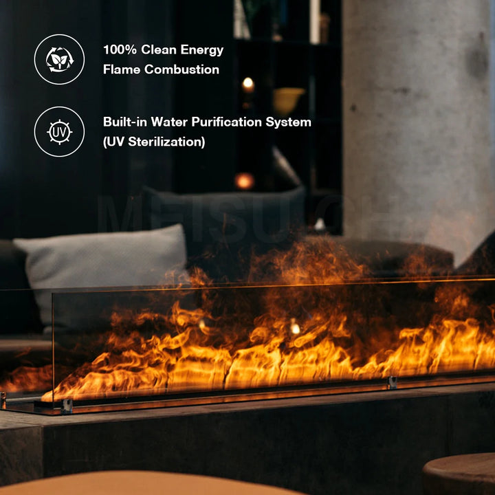 MEISU.CH Customizable Led Light Flame Effect Artificial Stove Electronic Decoration Vapour Fireplace Atomizing Fireplace