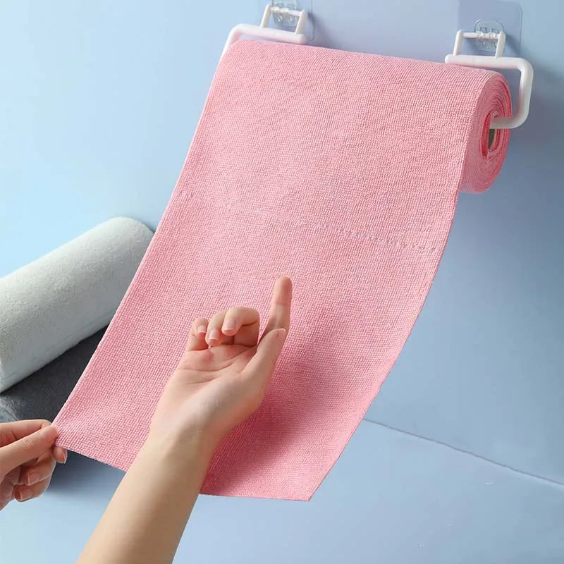 Rouleau de chiffons microfibre réutilisables – Déchirables, ultra-absorbants et anti-graisse