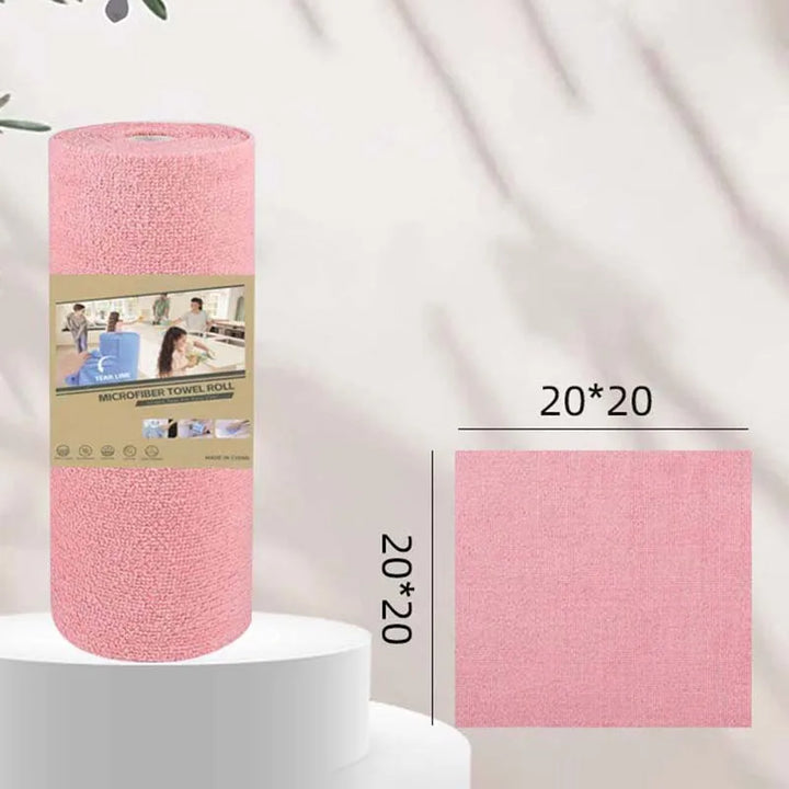 Rouleau de chiffons microfibre réutilisables – Déchirables, ultra-absorbants et anti-graisse