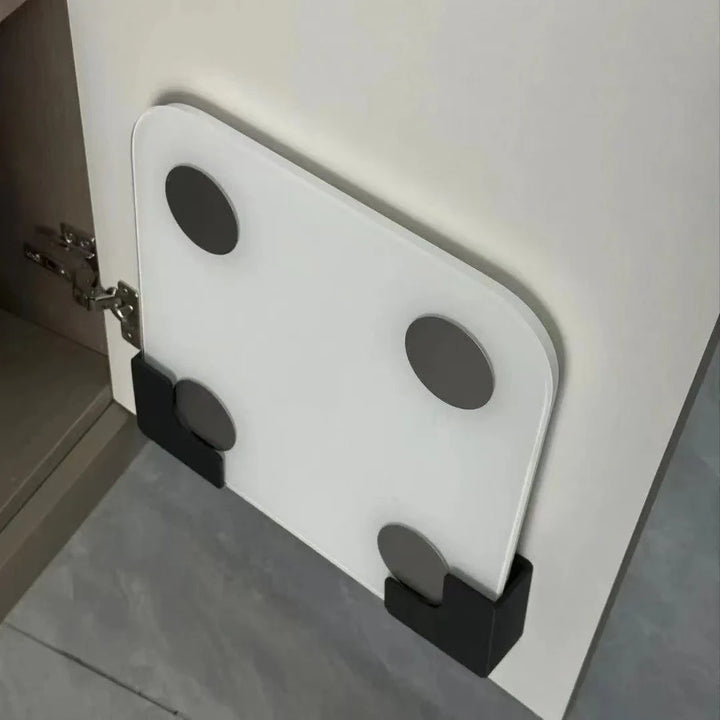 Support mural pour balance de salle de bain – Fixation adhésive sans perçage, plastique robuste