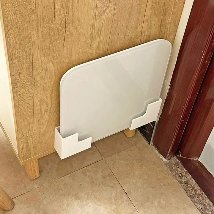 Support mural pour balance de salle de bain – Fixation adhésive sans perçage, plastique robuste