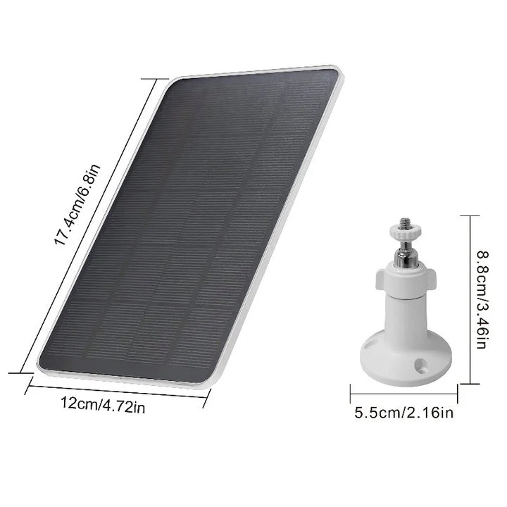 Panneau solaire 10W 5V Micro Type-C Cellules solaires extérieures Chargeur Panneaux solaires pour caméra de sécurité Petit système d’éclairage